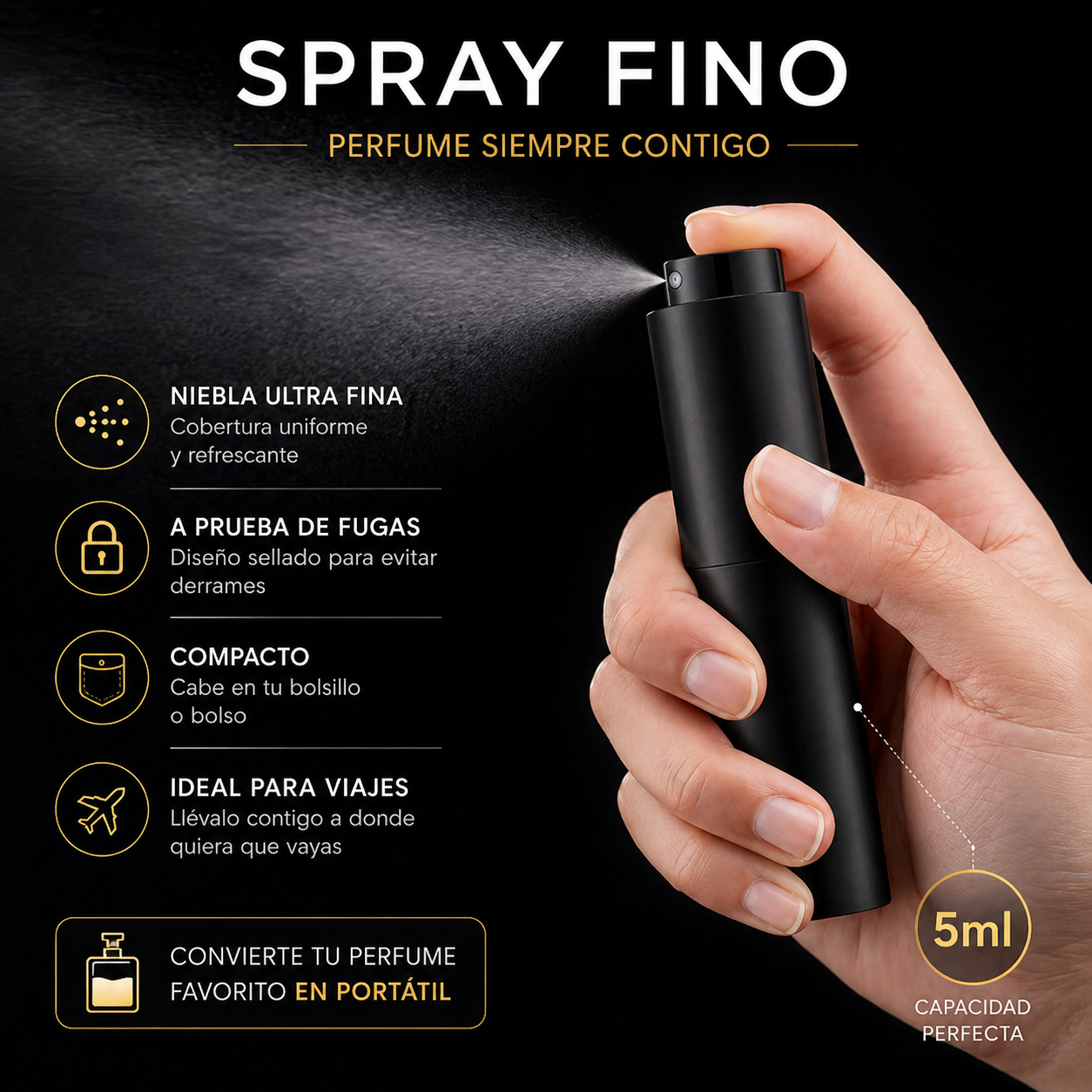 Atomizador de Perfume Portátil 5ML